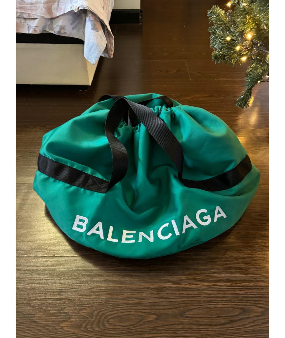 BALENCIAGA Бирюзовая дорожная/спортивная сумка, фото 9