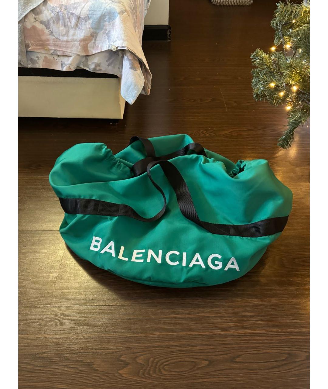 BALENCIAGA Бирюзовая дорожная/спортивная сумка, фото 8