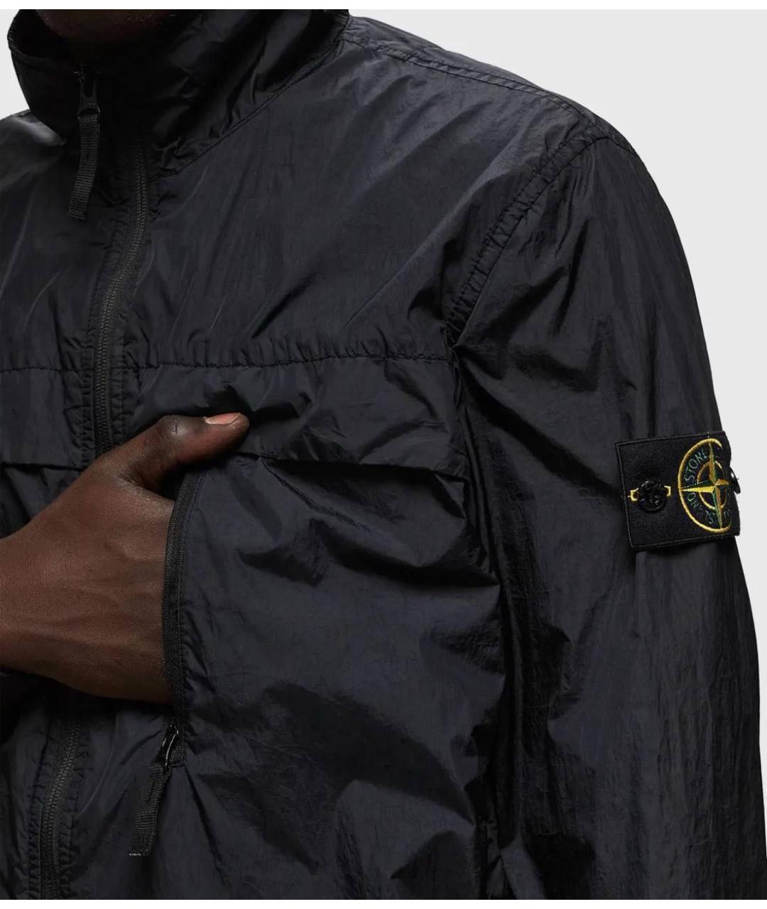 STONE ISLAND Темно-синяя полиамидовая куртка, фото 3