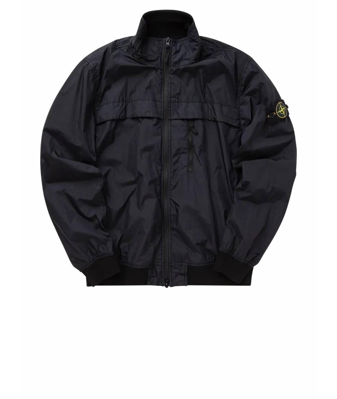 STONE ISLAND Темно-синяя полиамидовая куртка, фото 1