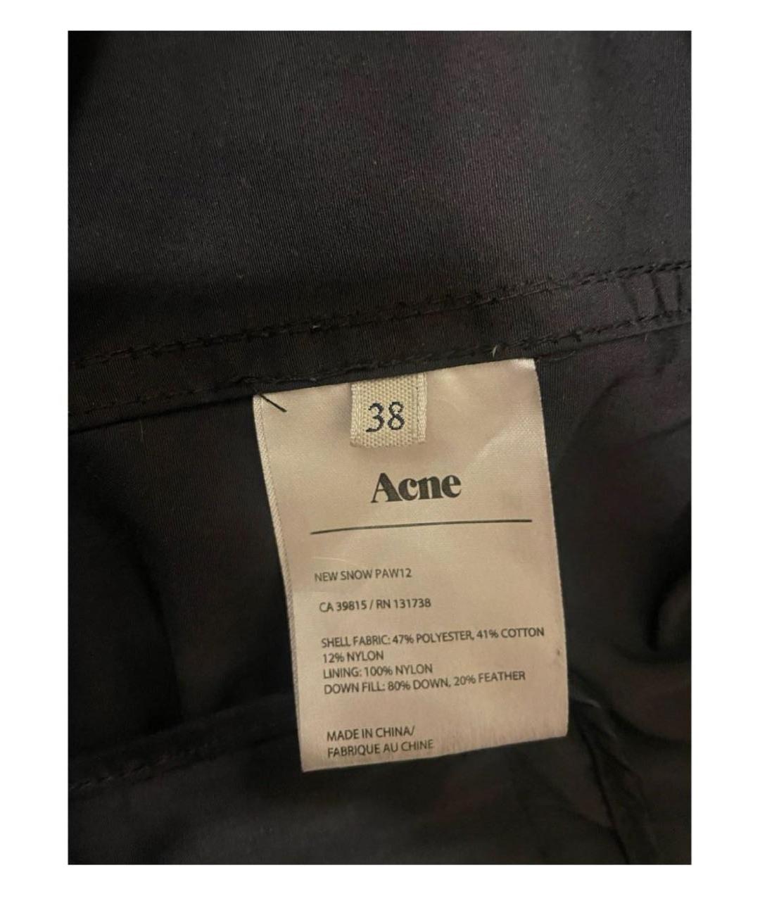 ACNE STUDIOS Черный пуховик, фото 4