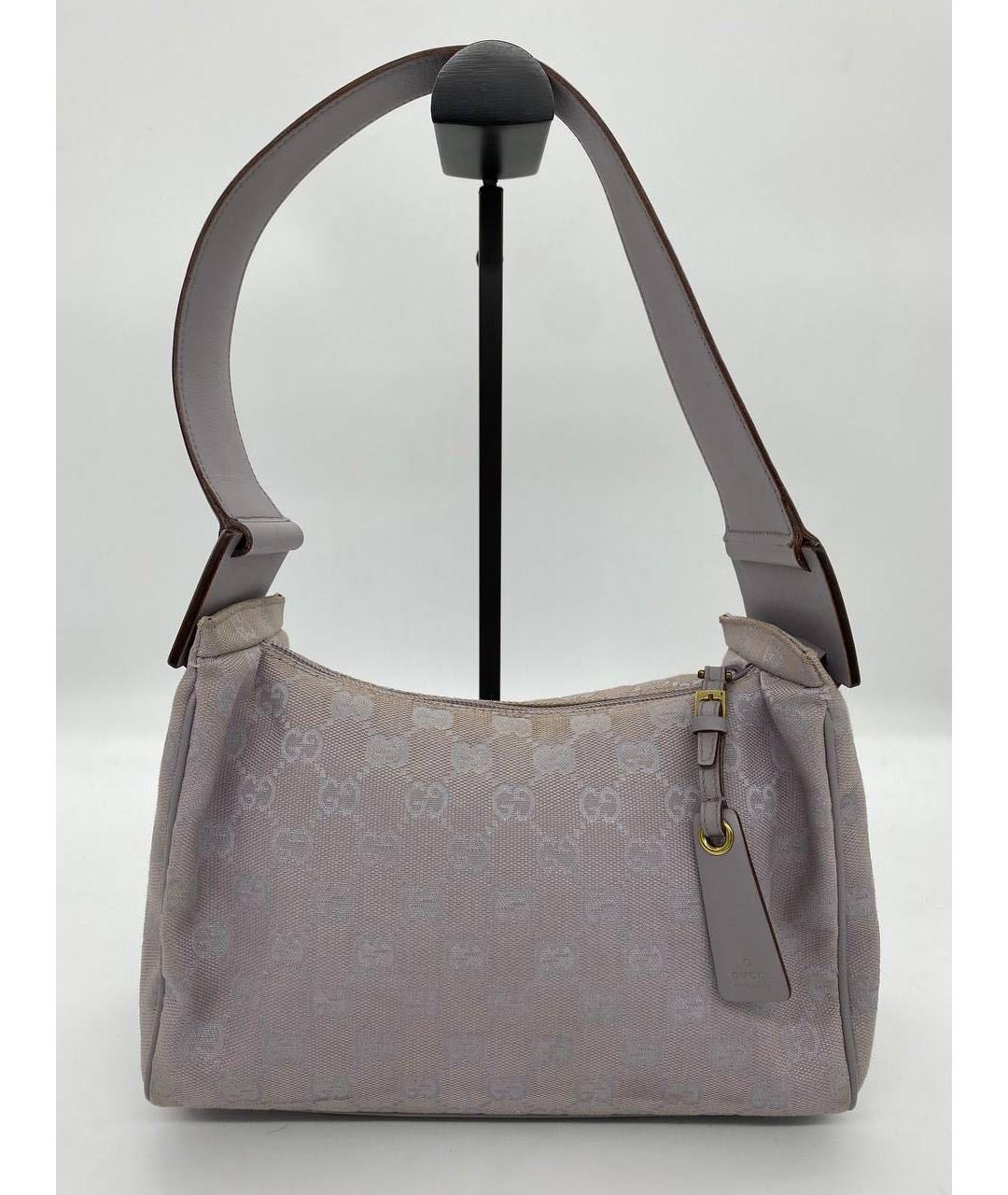 GUCCI Фиолетовая жаккардовая сумка с короткими ручками, фото 9