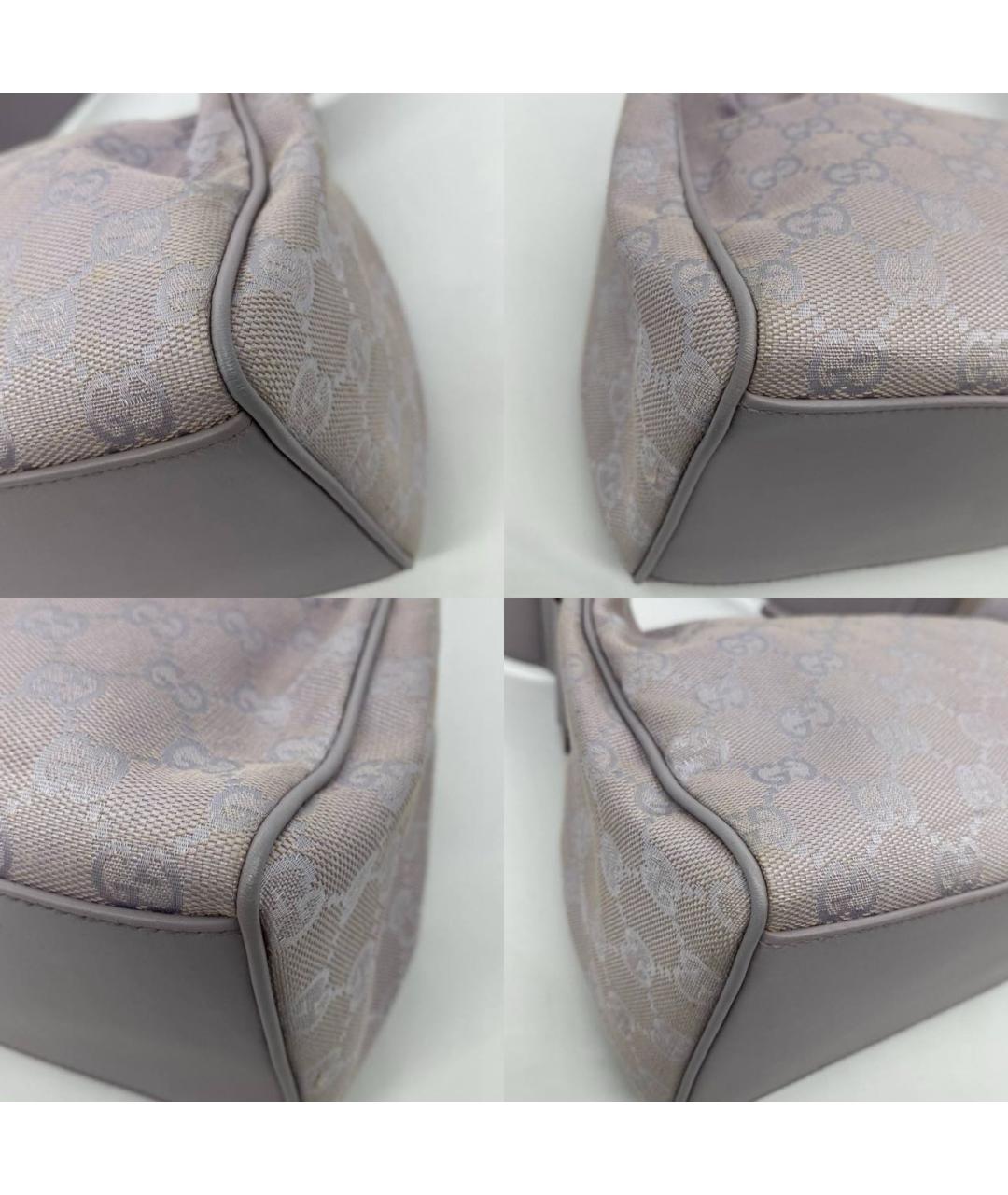 GUCCI Фиолетовая жаккардовая сумка с короткими ручками, фото 6