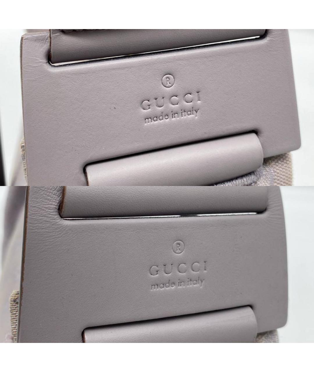 GUCCI Фиолетовая жаккардовая сумка с короткими ручками, фото 5