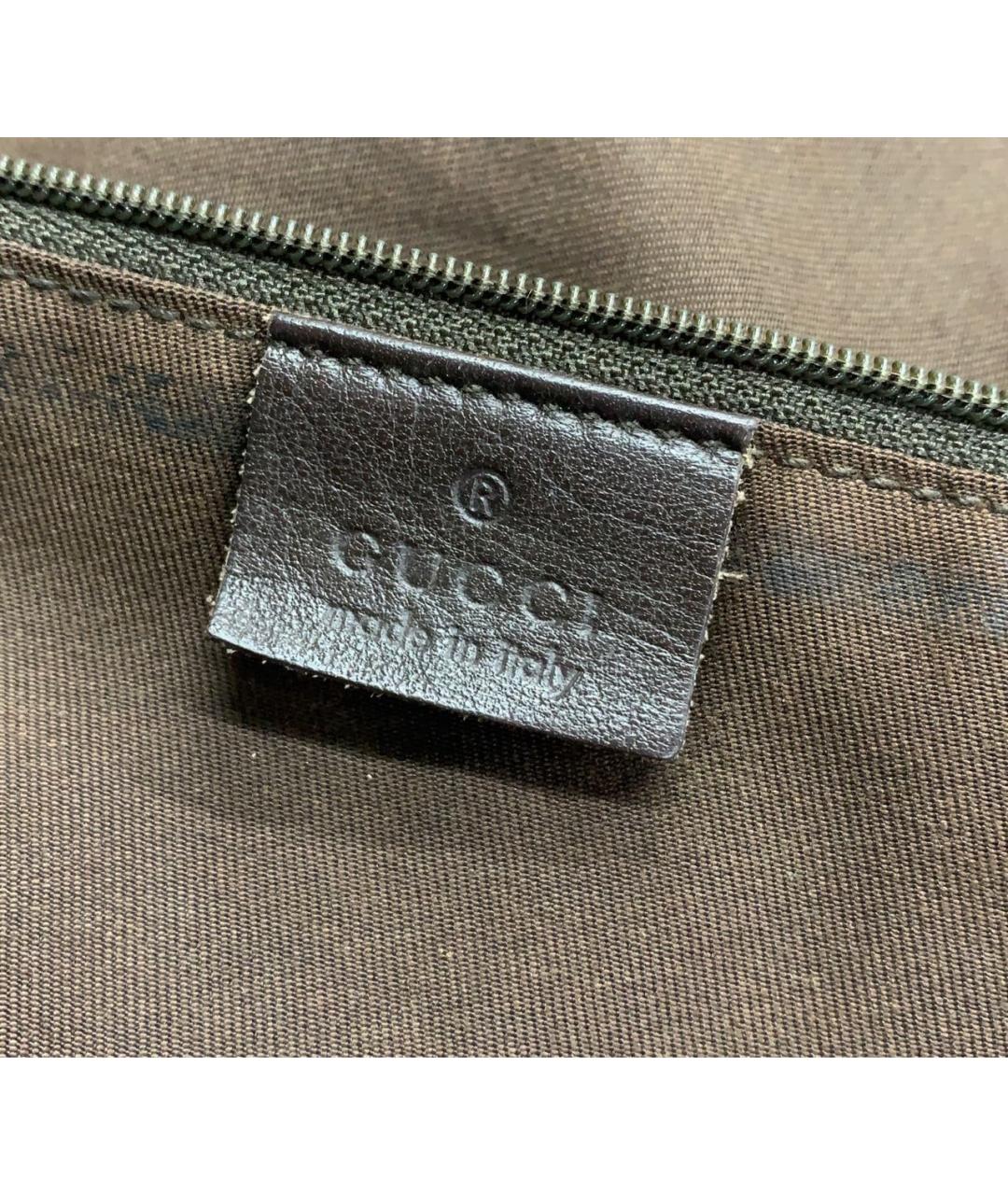 GUCCI Коричневая тканевая сумка через плечо, фото 6