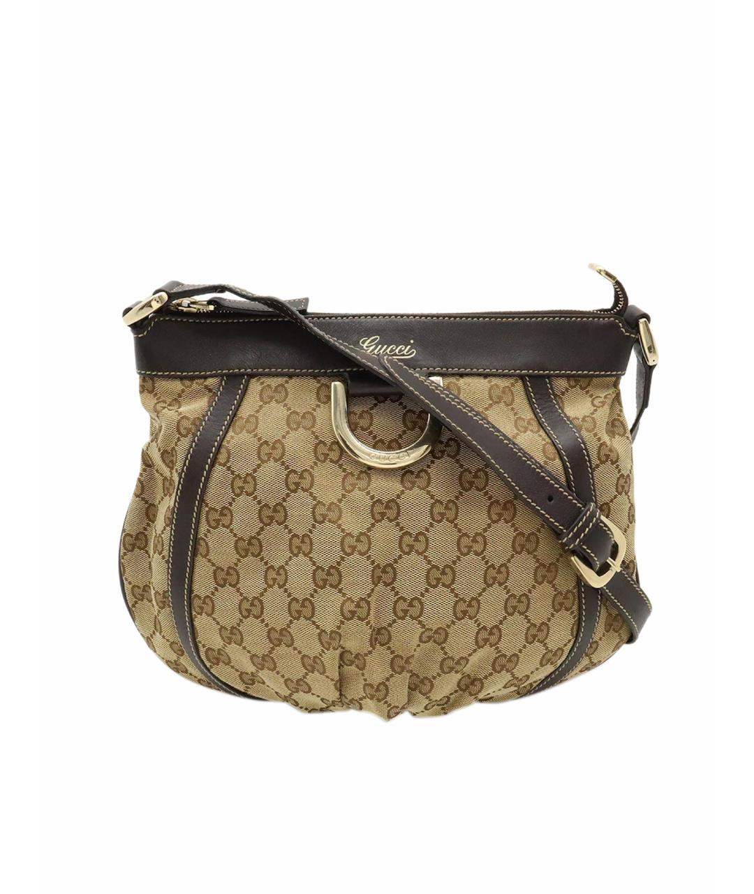 GUCCI Коричневая тканевая сумка через плечо, фото 8