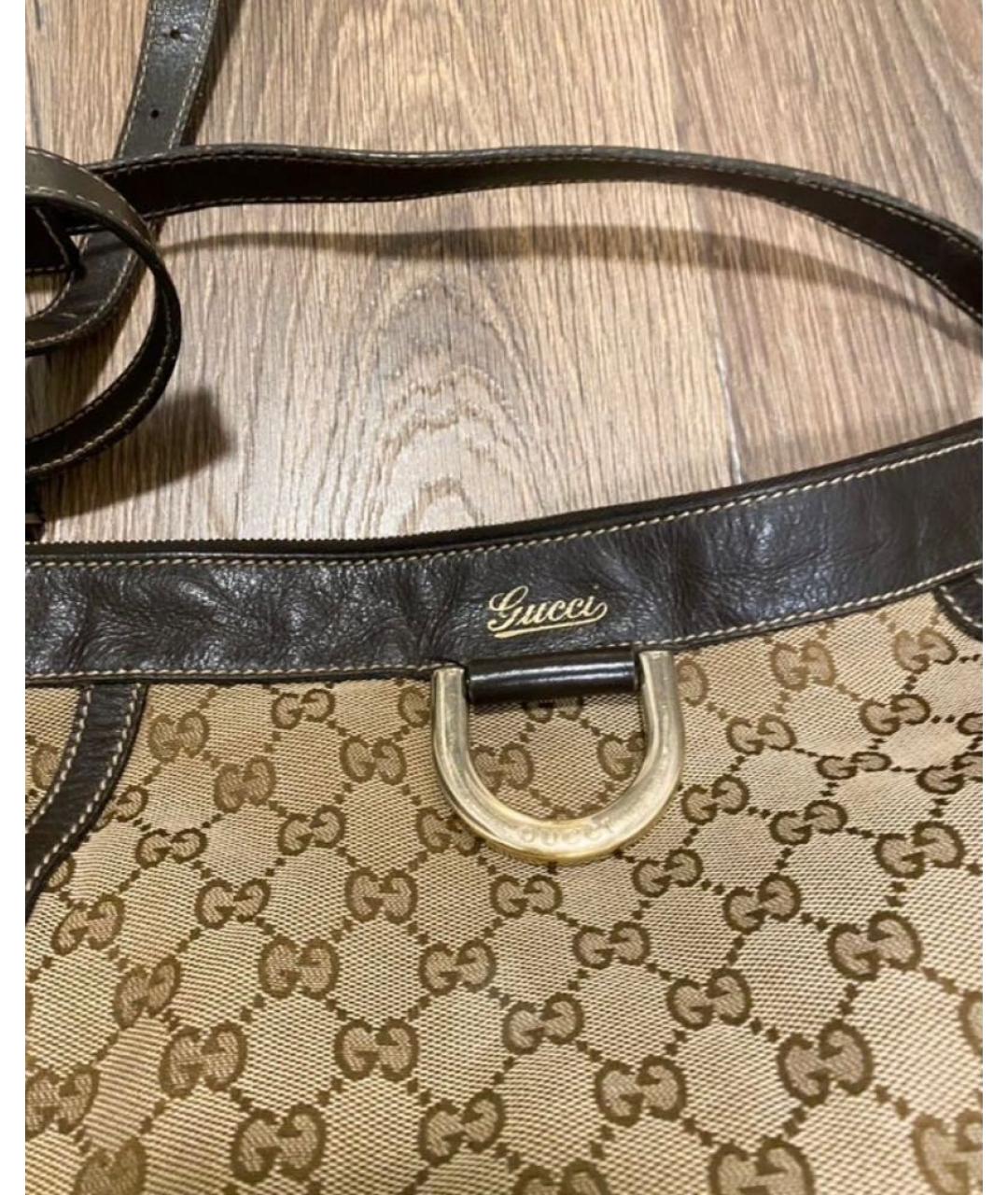 GUCCI Коричневая тканевая сумка через плечо, фото 2