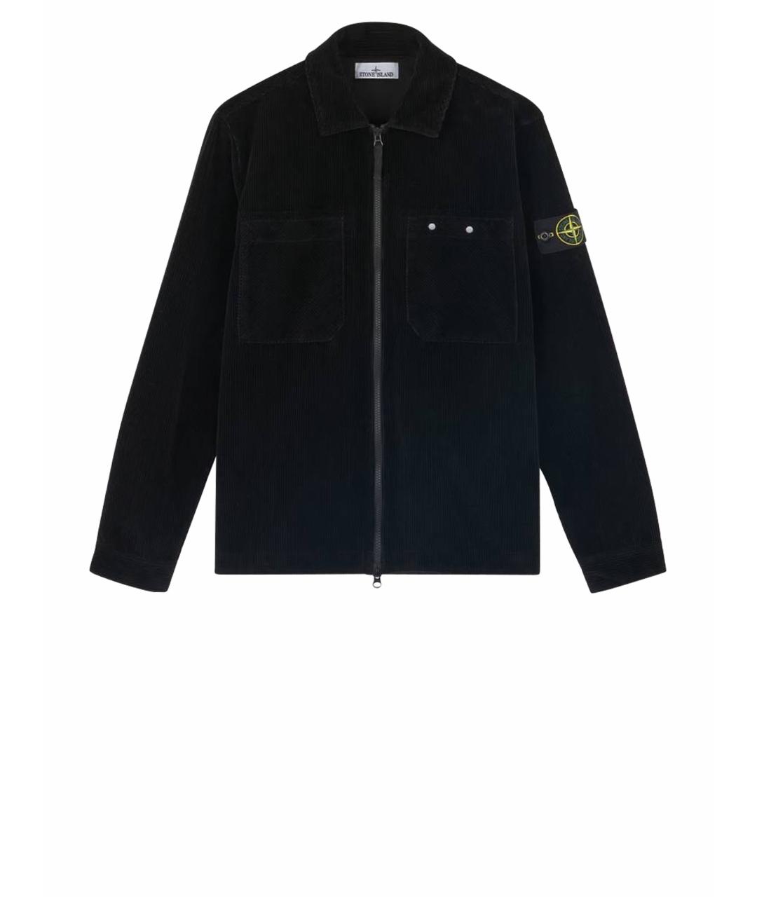 STONE ISLAND Черная хлопковая кэжуал рубашка, фото 1