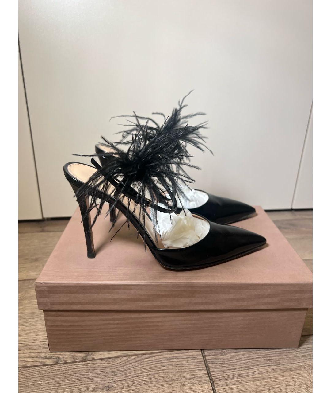 GIANVITO ROSSI Черные туфли из лакированной кожи, фото 5