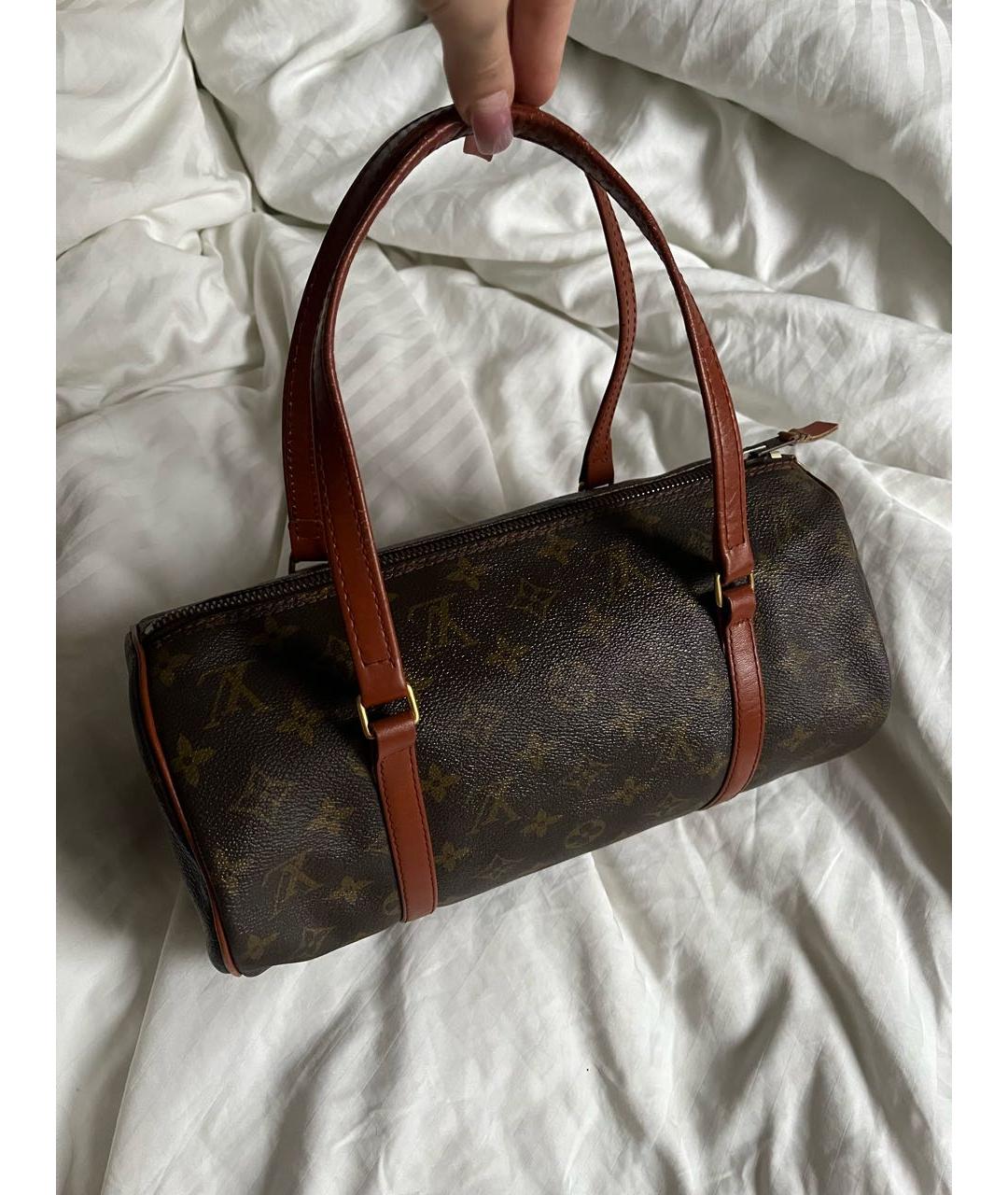 LOUIS VUITTON Коричневая сумка с короткими ручками, фото 5