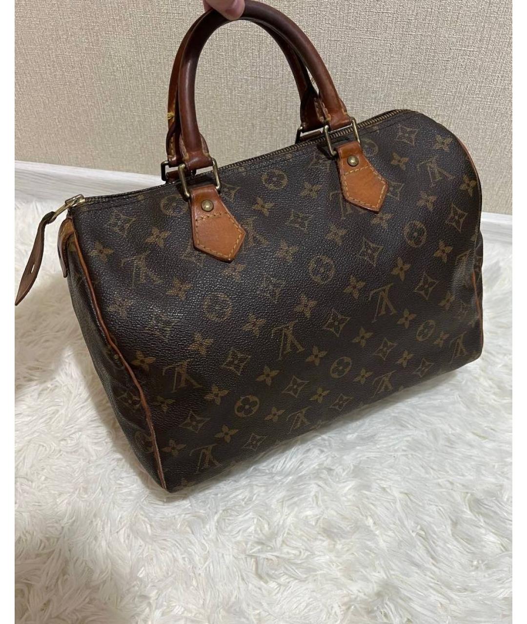 LOUIS VUITTON Коричневая сумка с короткими ручками, фото 6