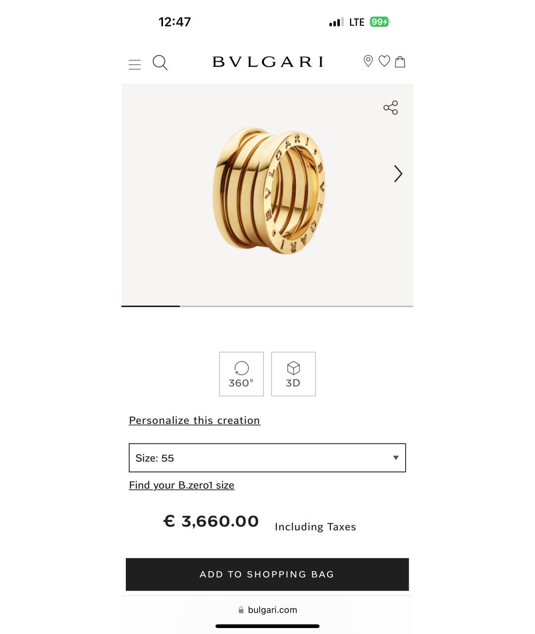 BVLGARI Золотое кольцо из желтого золота, фото 5