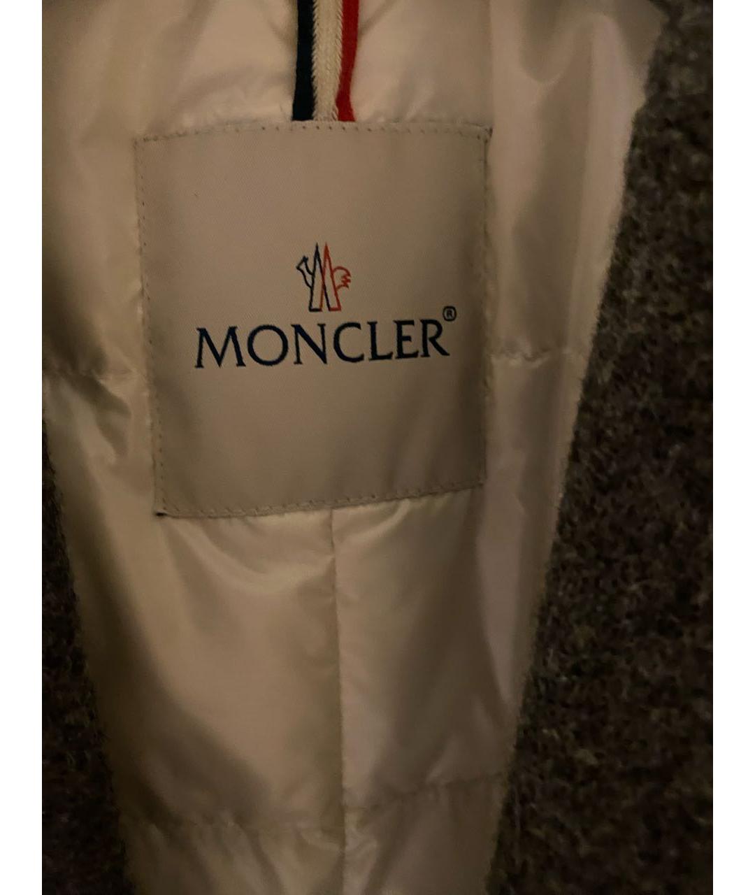 MONCLER Серый шерстяной пиджак, фото 4