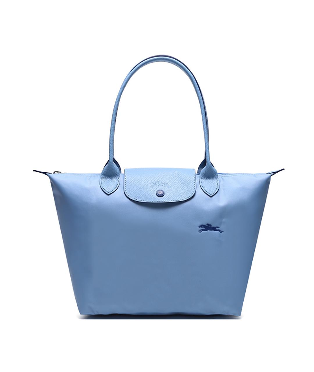 LONGCHAMP Голубая хлопковая сумка через плечо, фото 1