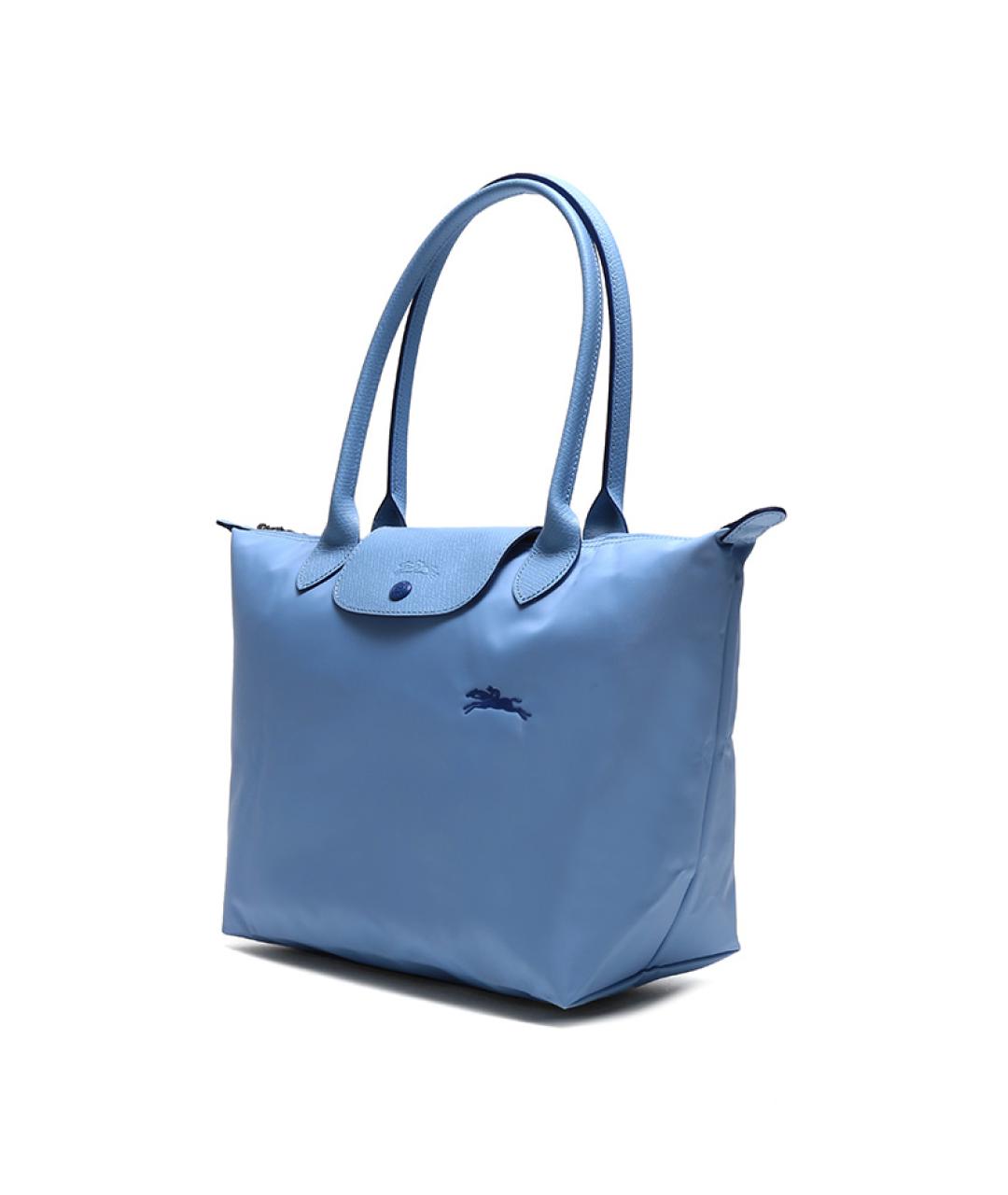 LONGCHAMP Голубая хлопковая сумка через плечо, фото 2