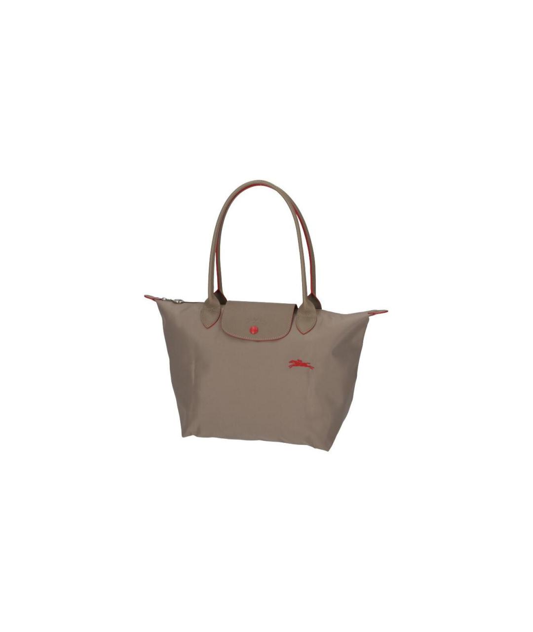 LONGCHAMP Коричневая тканевая сумка через плечо, фото 3