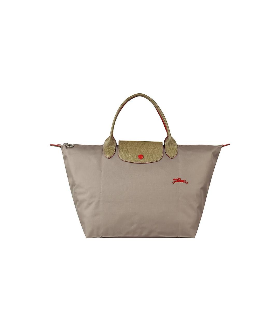 LONGCHAMP Коричневая тканевая сумка через плечо, фото 1