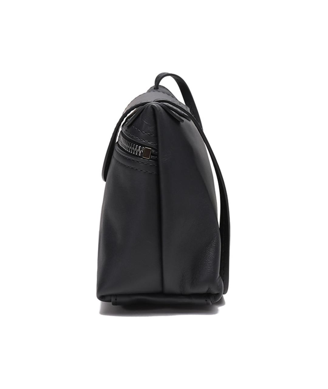 LONGCHAMP Черная кожаная сумка через плечо, фото 4