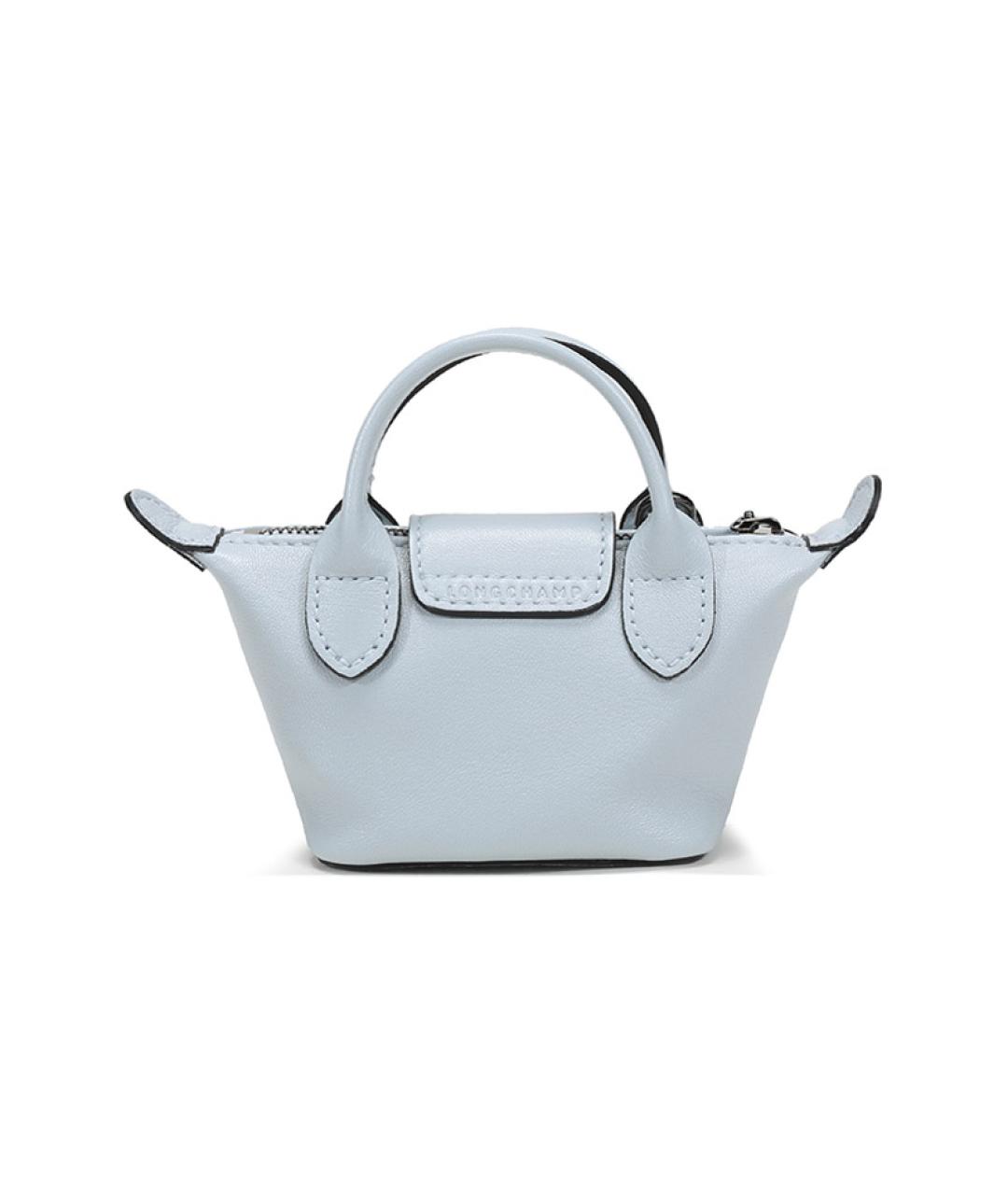 LONGCHAMP Голубая кожаная сумка через плечо, фото 3