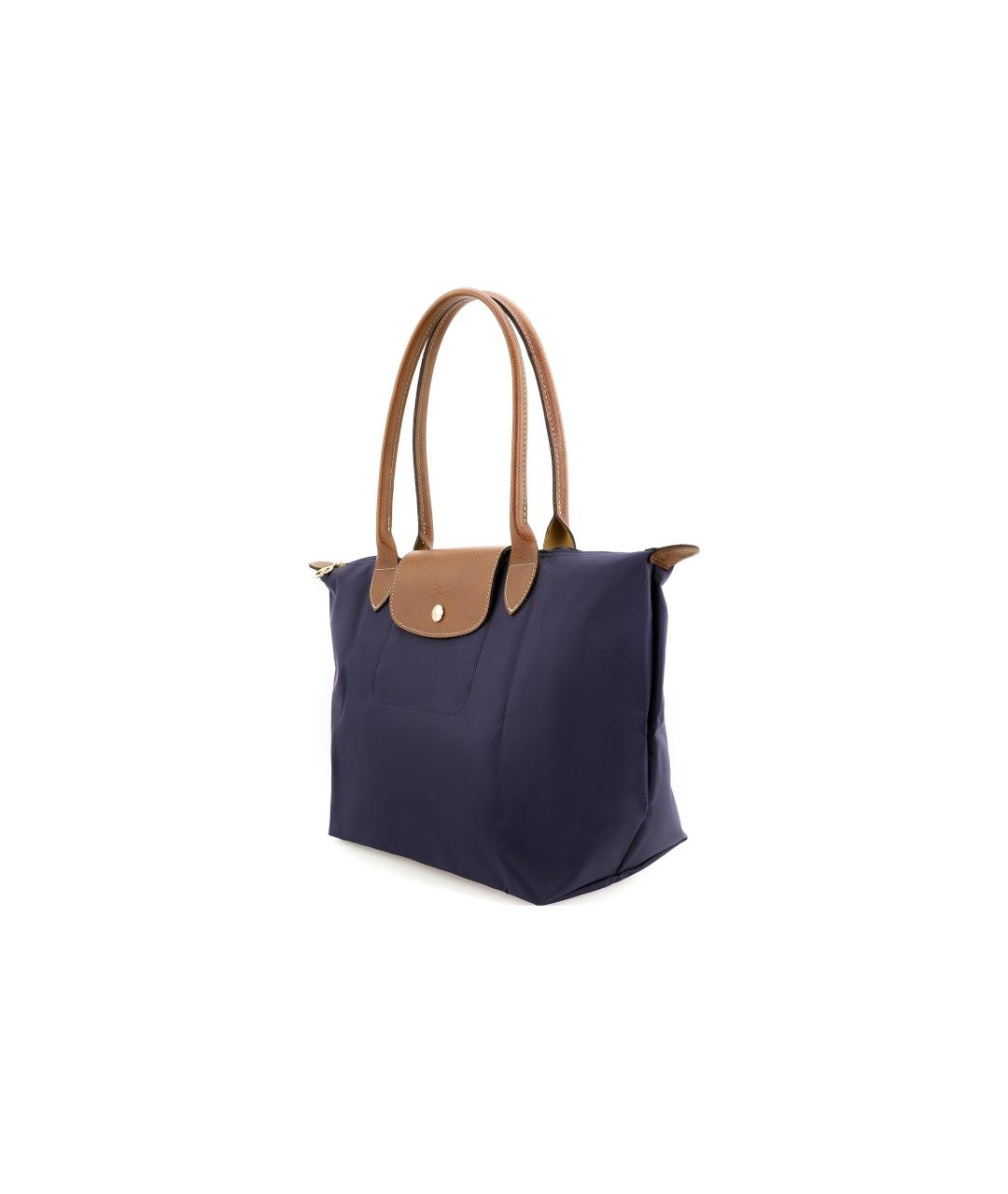 LONGCHAMP Темно-синяя тканевая сумка через плечо, фото 4