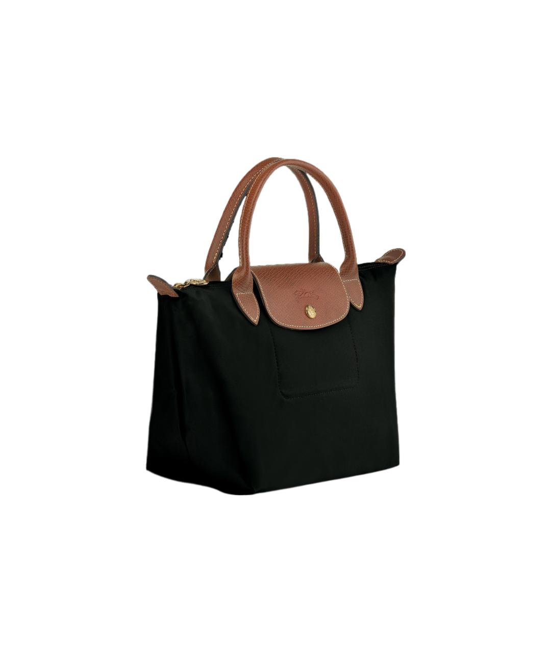 LONGCHAMP Черная тканевая сумка через плечо, фото 3