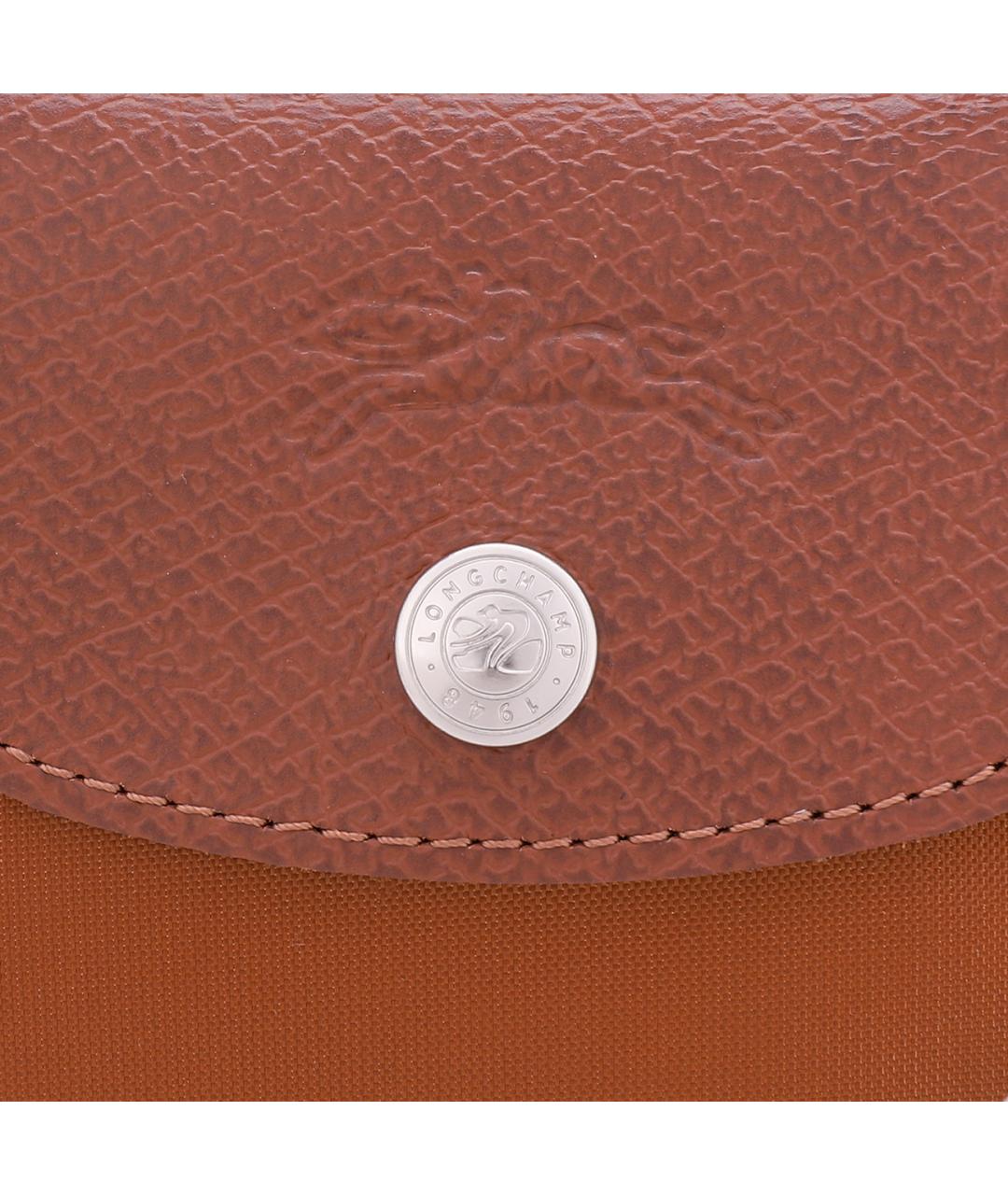 LONGCHAMP Коричневая тканевая сумка через плечо, фото 5