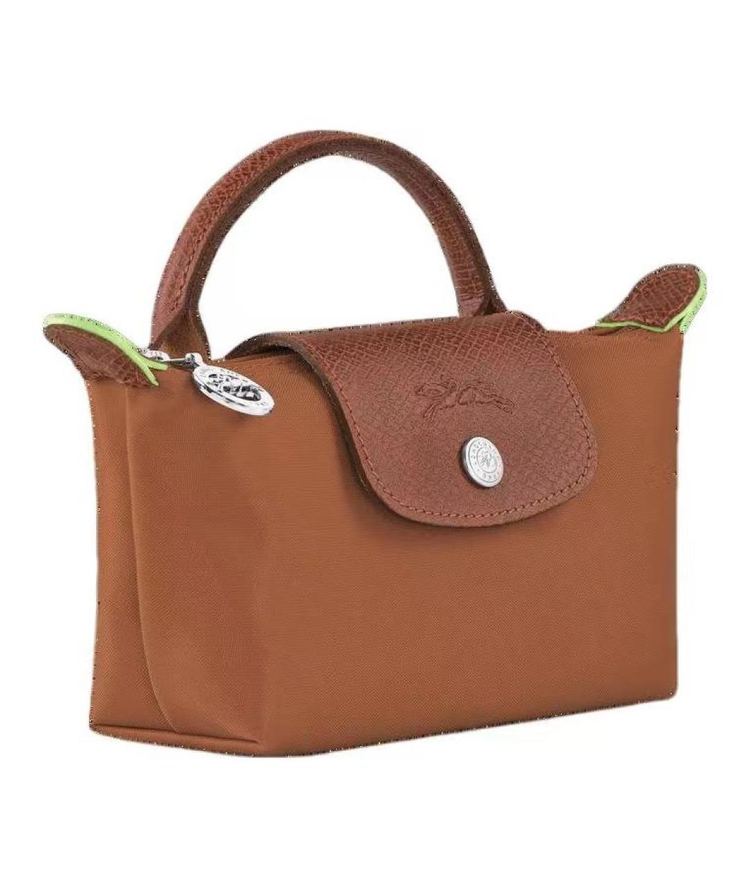 LONGCHAMP Коричневая тканевая сумка через плечо, фото 3