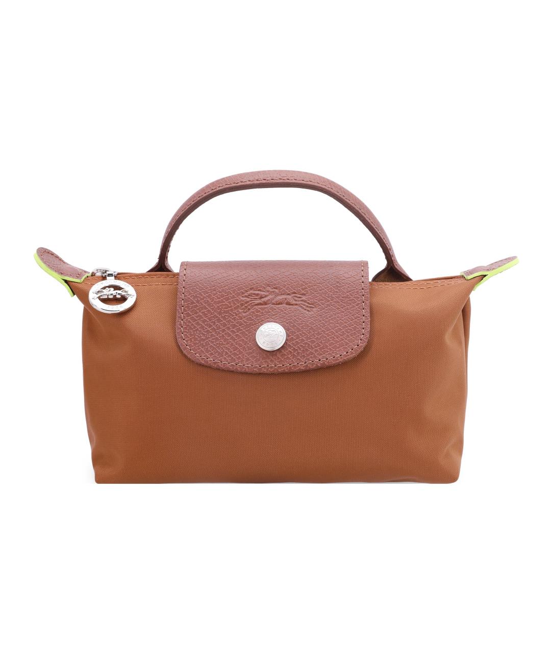 LONGCHAMP Коричневая тканевая сумка через плечо, фото 1