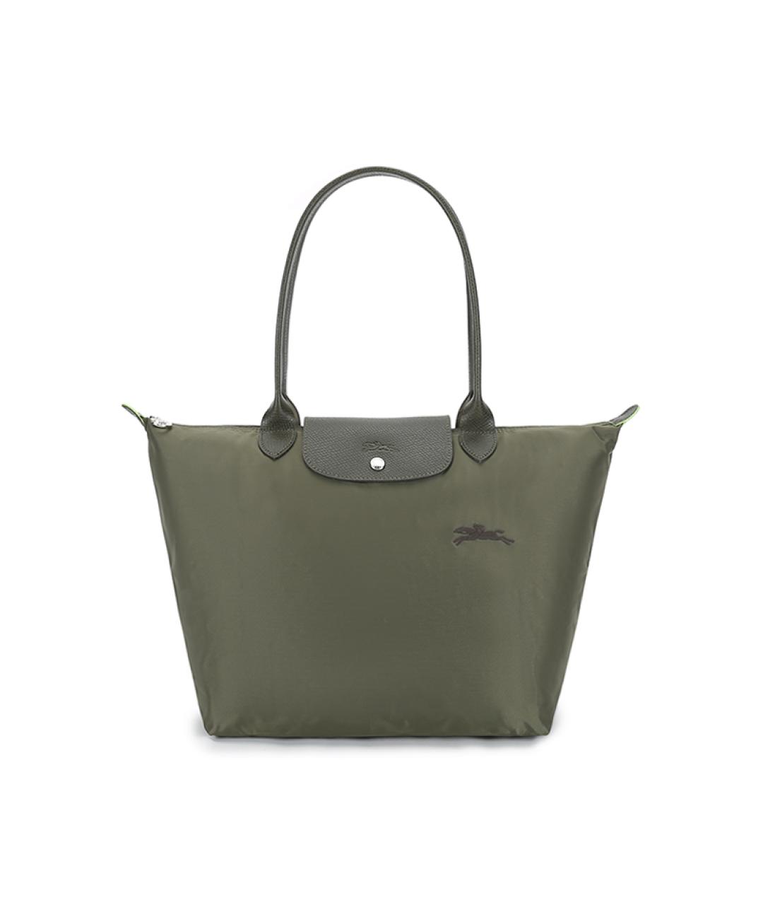 LONGCHAMP Хаки тканевая сумка через плечо, фото 1