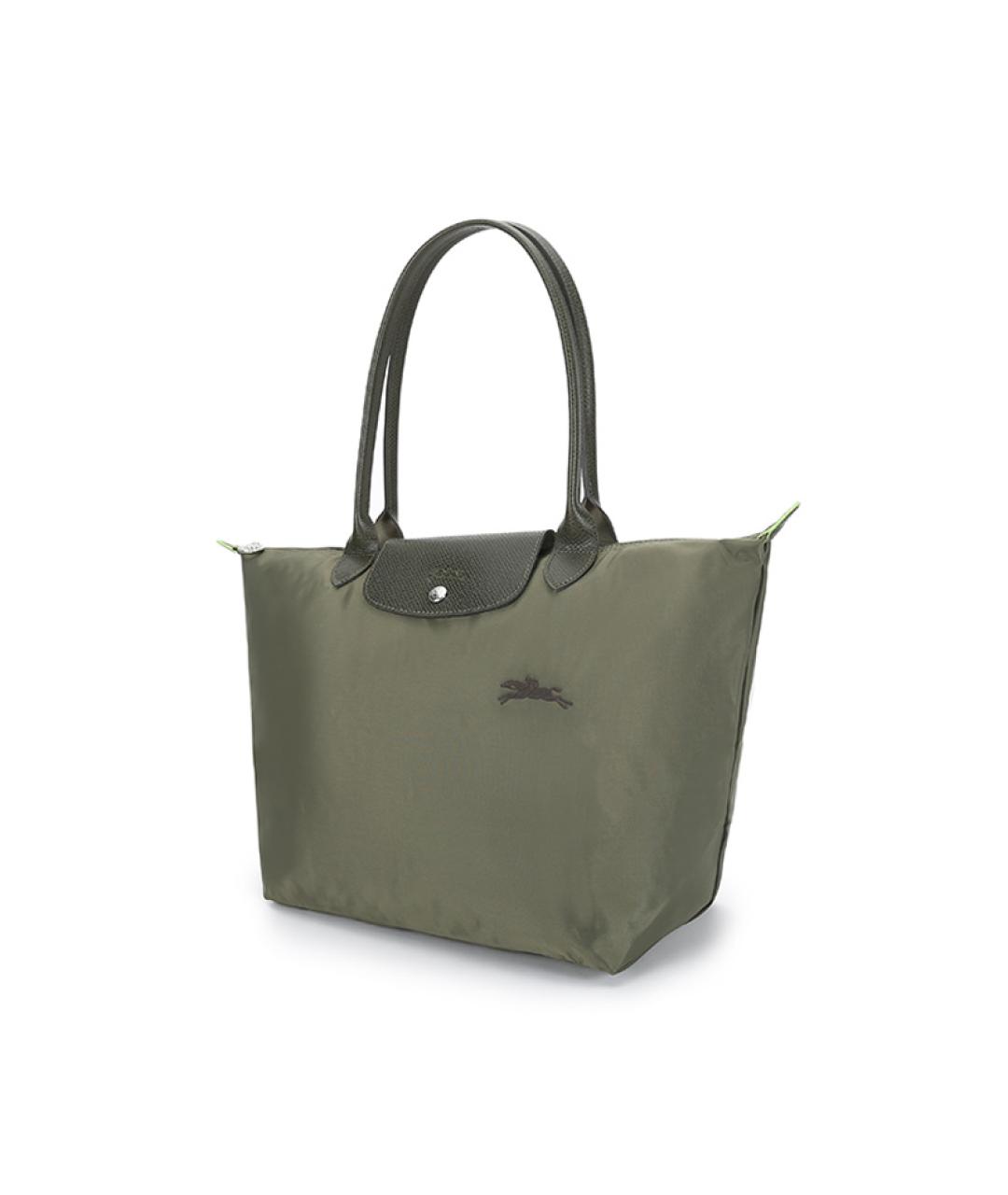 LONGCHAMP Хаки тканевая сумка через плечо, фото 2