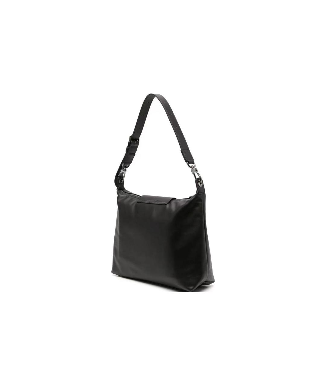 LONGCHAMP Черная кожаная сумка через плечо, фото 4
