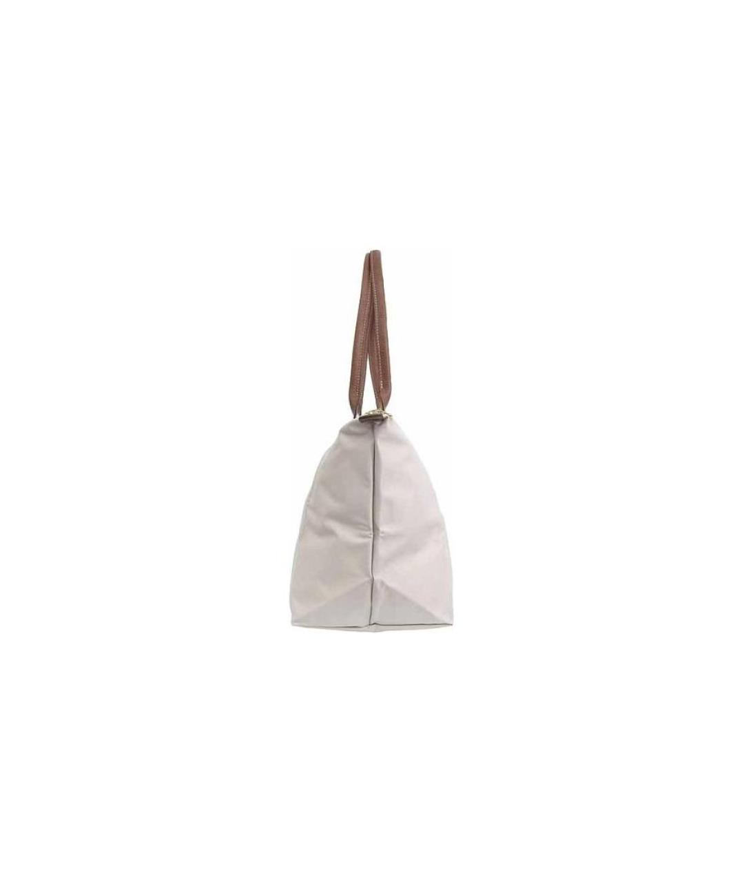 LONGCHAMP Бежевая тканевая сумка через плечо, фото 4