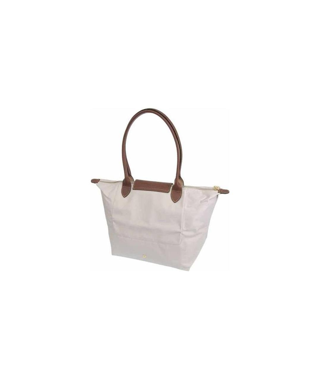 LONGCHAMP Бежевая тканевая сумка через плечо, фото 2