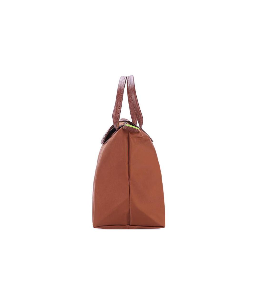 LONGCHAMP Коричневая тканевая сумка через плечо, фото 3