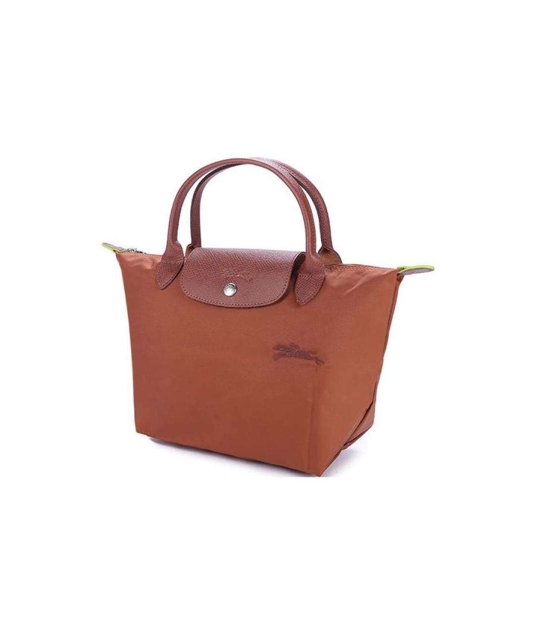 LONGCHAMP Коричневая тканевая сумка через плечо, фото 2