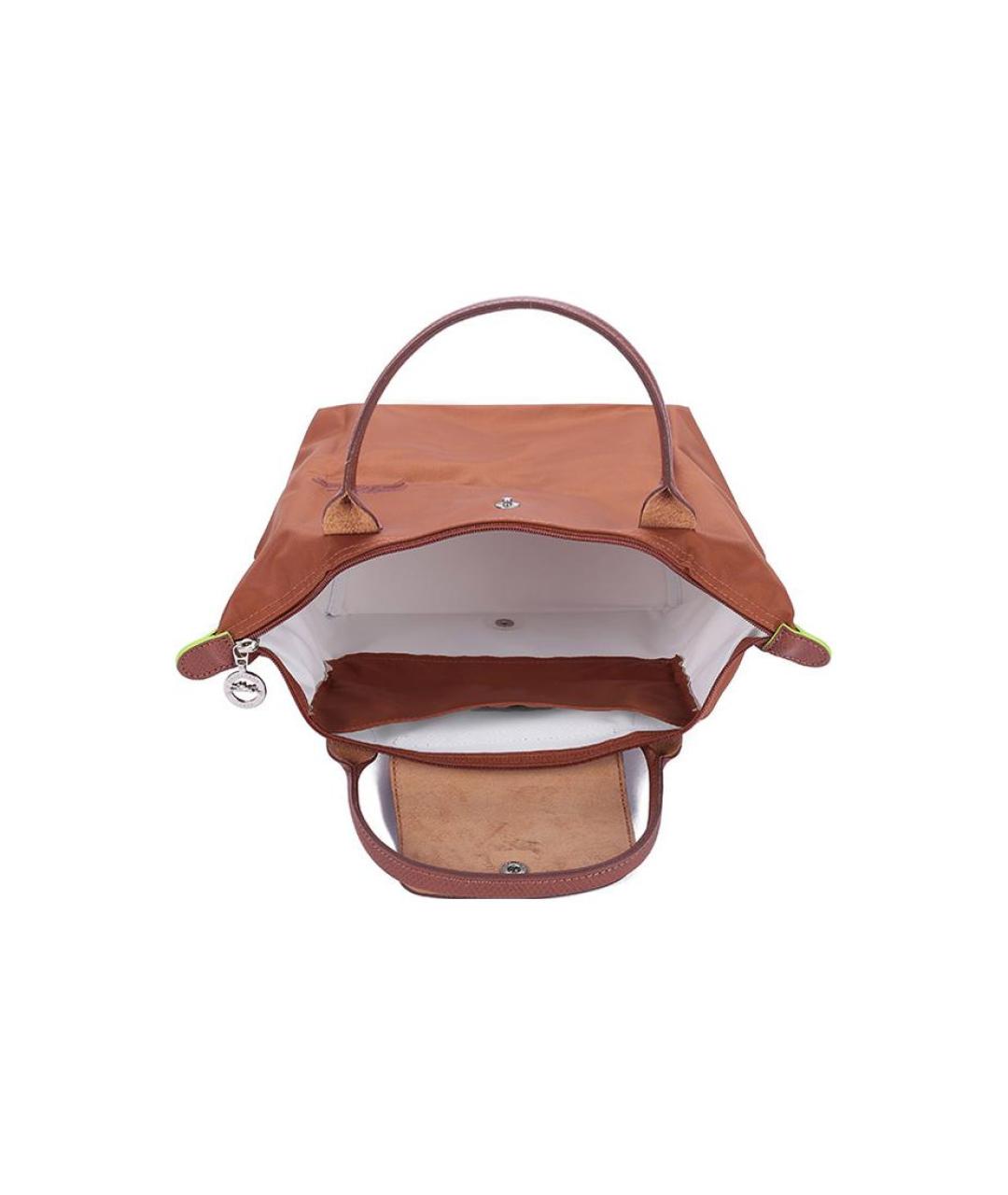 LONGCHAMP Коричневая тканевая сумка через плечо, фото 6