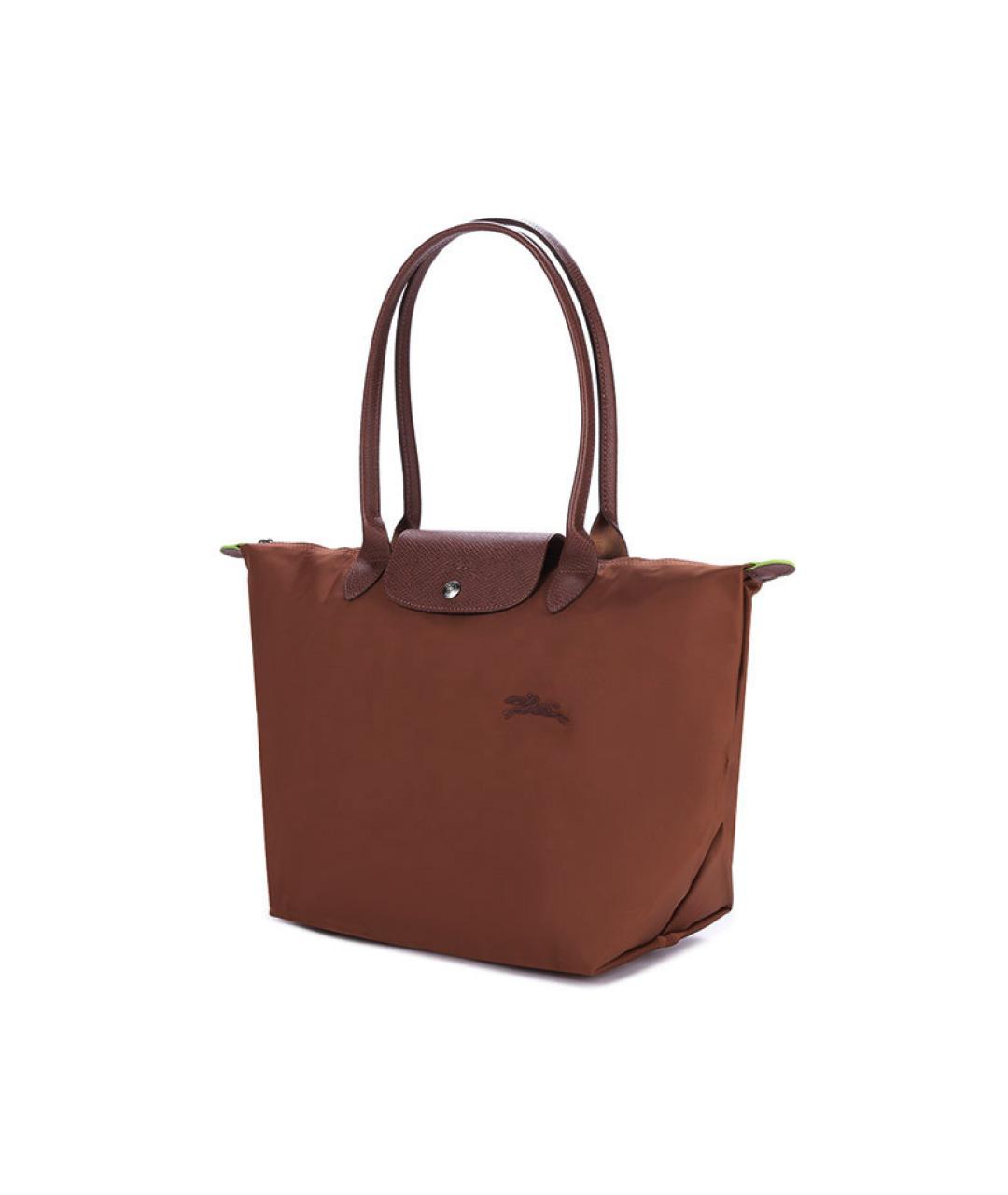 LONGCHAMP Коричневая тканевая сумка через плечо, фото 2