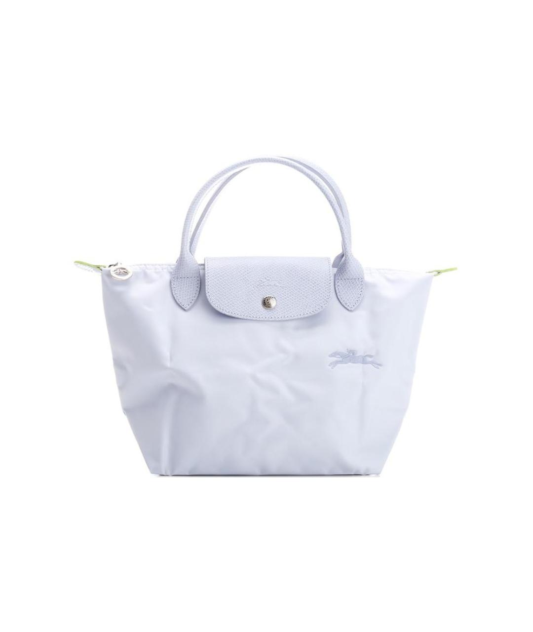 LONGCHAMP Голубая тканевая сумка с короткими ручками, фото 1