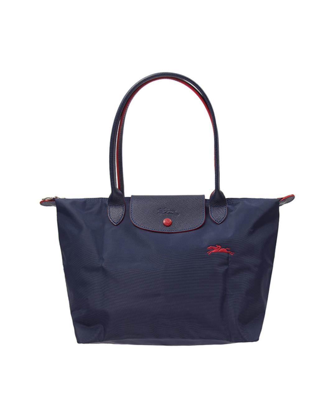 LONGCHAMP Темно-синяя тканевая сумка через плечо, фото 1