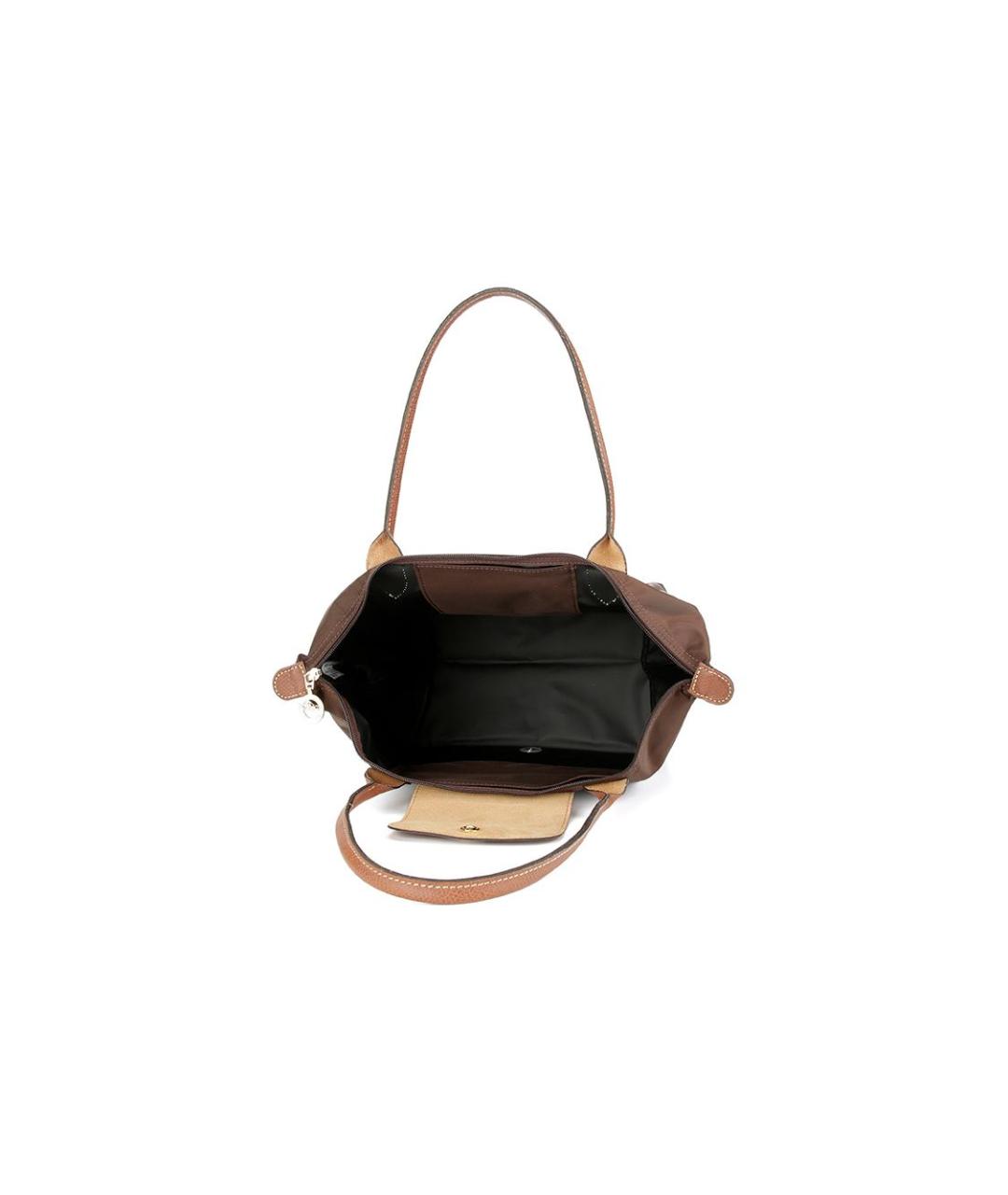 LONGCHAMP Коричневая тканевая сумка через плечо, фото 6