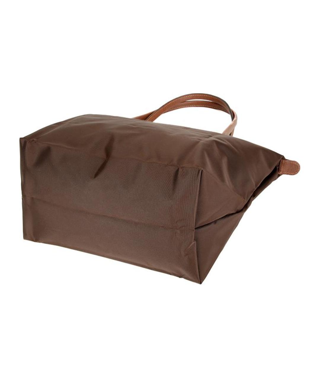 LONGCHAMP Коричневая тканевая сумка через плечо, фото 5