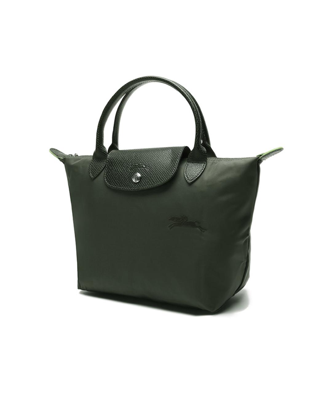 LONGCHAMP Зеленая тканевая сумка через плечо, фото 2