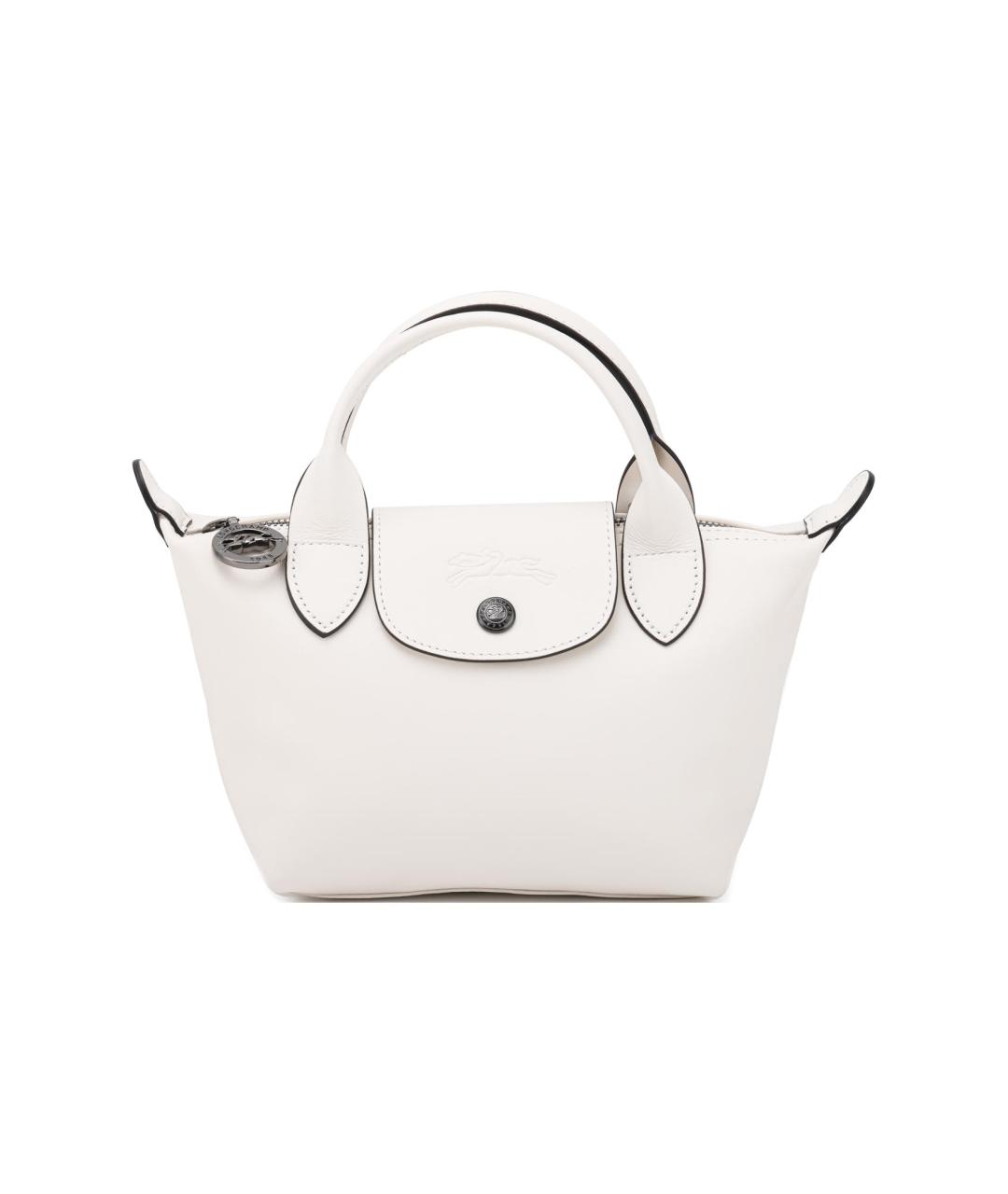LONGCHAMP Белая тканевая сумка через плечо, фото 2