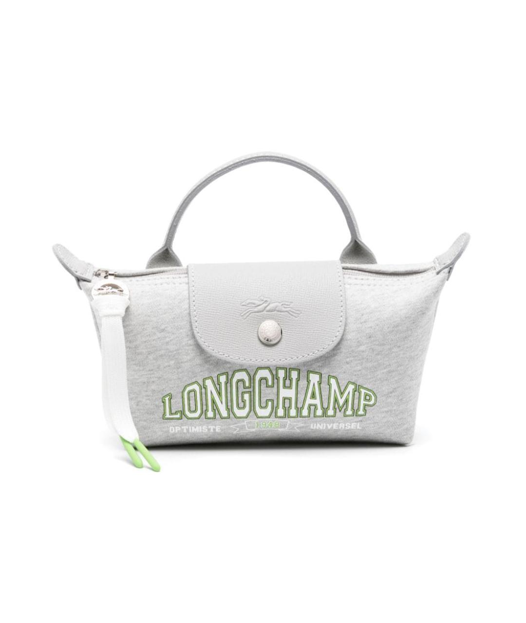 LONGCHAMP Серая тканевая сумка через плечо, фото 1