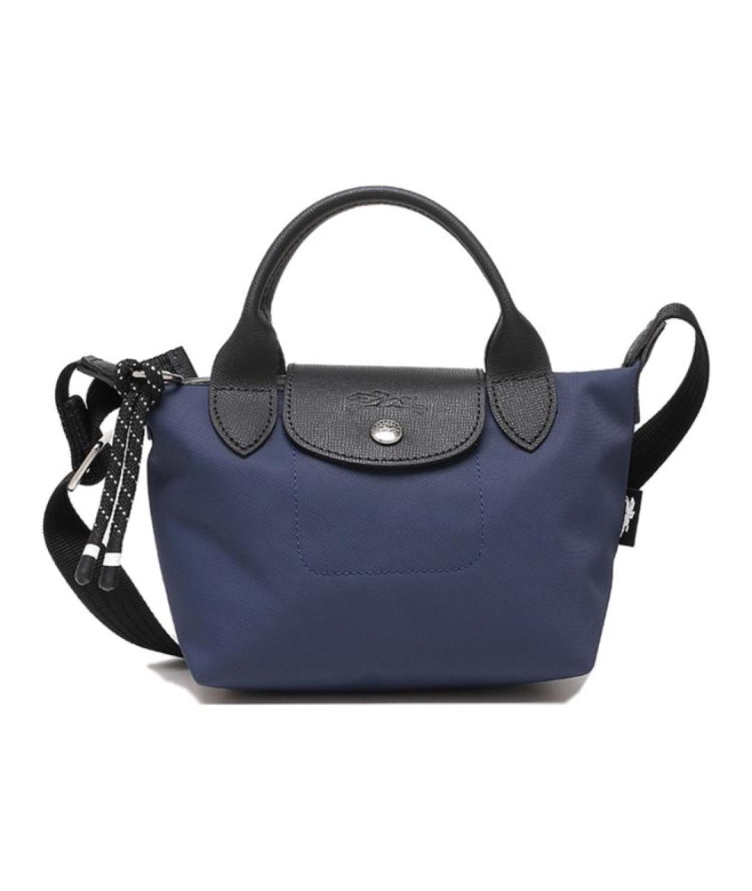 LONGCHAMP Темно-синяя тканевая сумка через плечо, фото 1