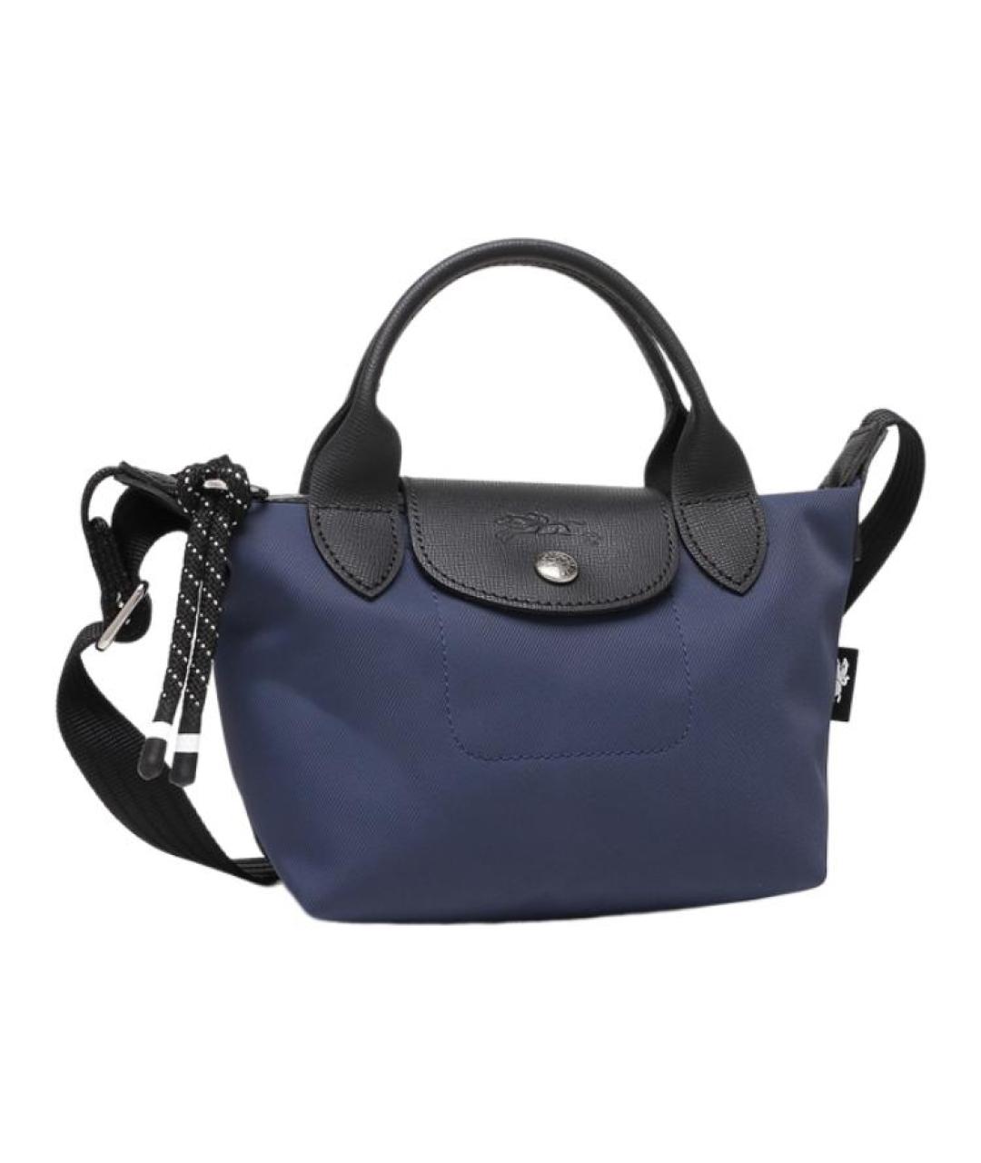 LONGCHAMP Темно-синяя тканевая сумка через плечо, фото 2
