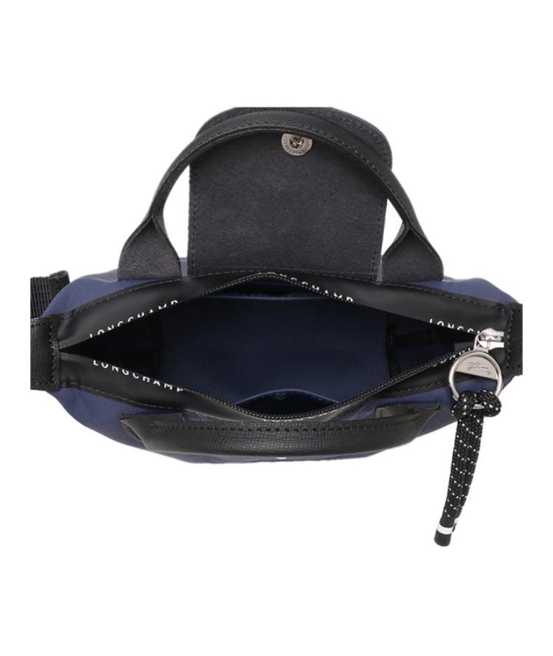 LONGCHAMP Темно-синяя тканевая сумка через плечо, фото 5