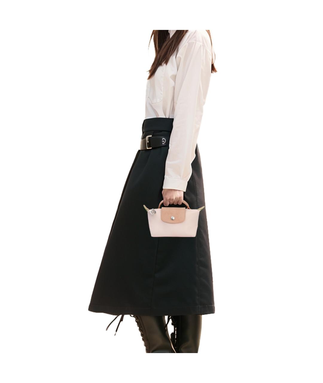 LONGCHAMP Розовая тканевая сумка через плечо, фото 7