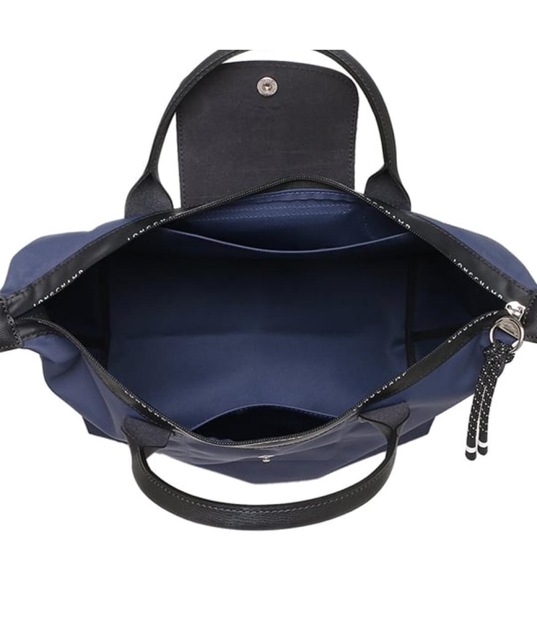 LONGCHAMP Темно-синяя тканевая сумка через плечо, фото 6