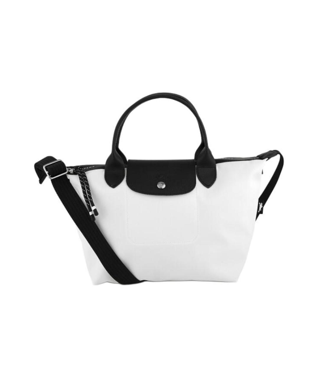 LONGCHAMP Белая тканевая сумка через плечо, фото 4